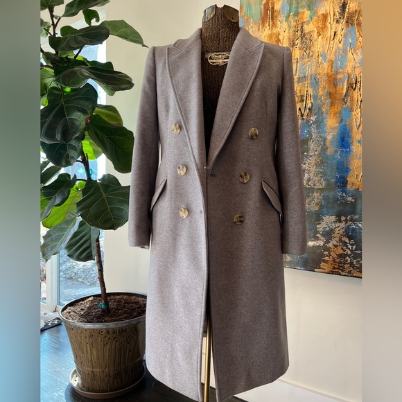 Women’s J Crew Double-Breasted Topcoat Size OP - Picture 2 of 8